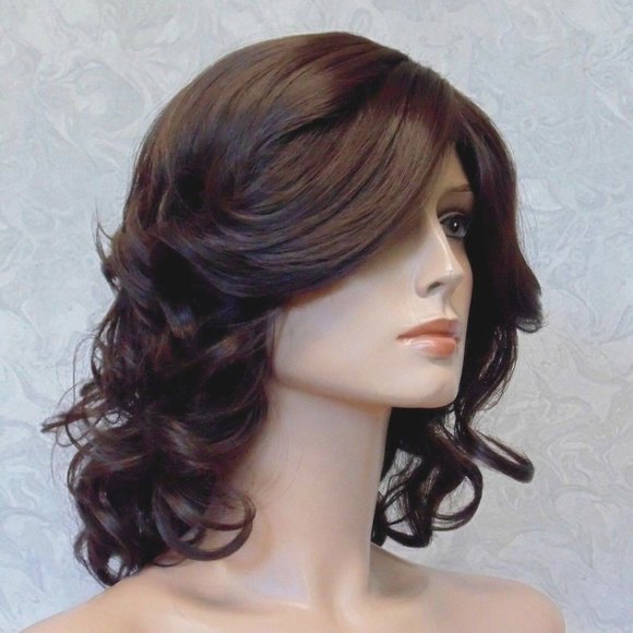 Thick Wavy Chestnut Brown Heat Resistant Wig main image 14